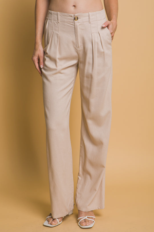 Pantalon Recto Con Bolsos