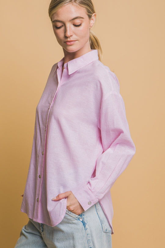 Camisa Overzise Sin Bolsillos
