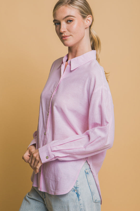 Camisa Overzise Sin Bolsillos