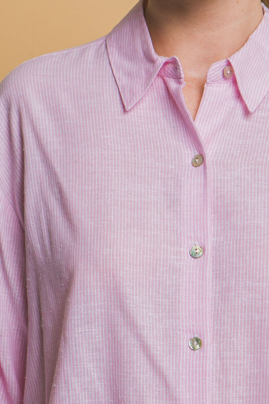 Camisa Overzise Sin Bolsillos