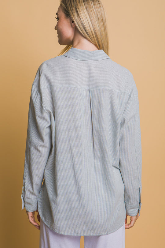 Camisa Overzise Sin Bolsillos