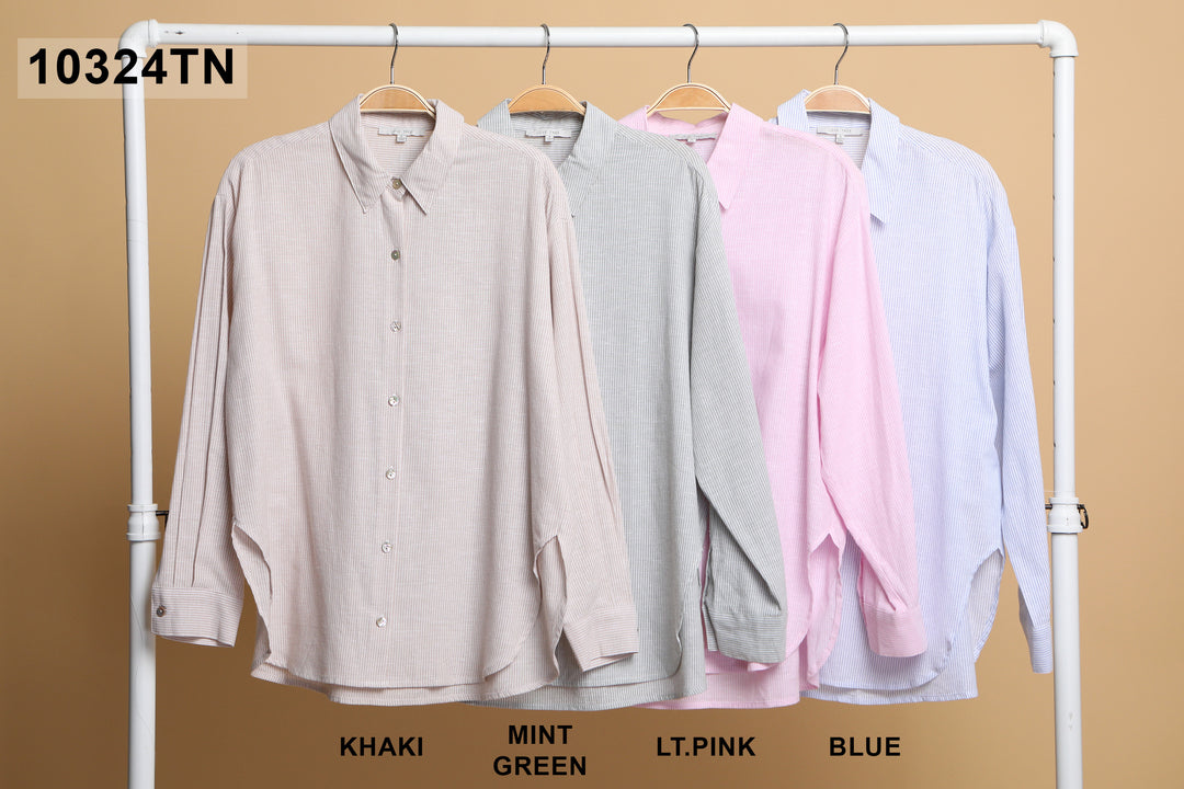 Camisa Overzise Sin Bolsillos