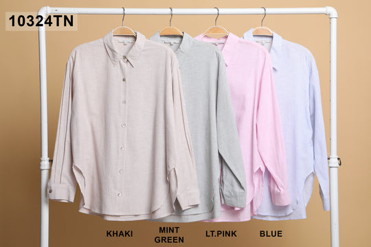 Camisa Overzise Sin Bolsillos
