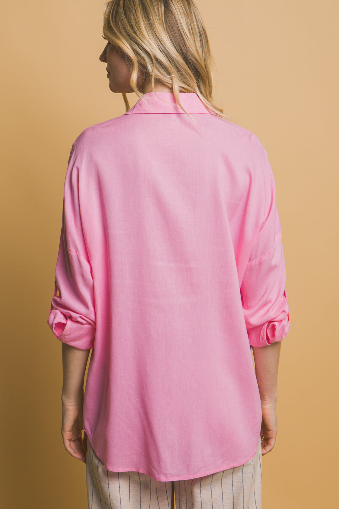 Blusa Overzise Con Bolsillos en Frente