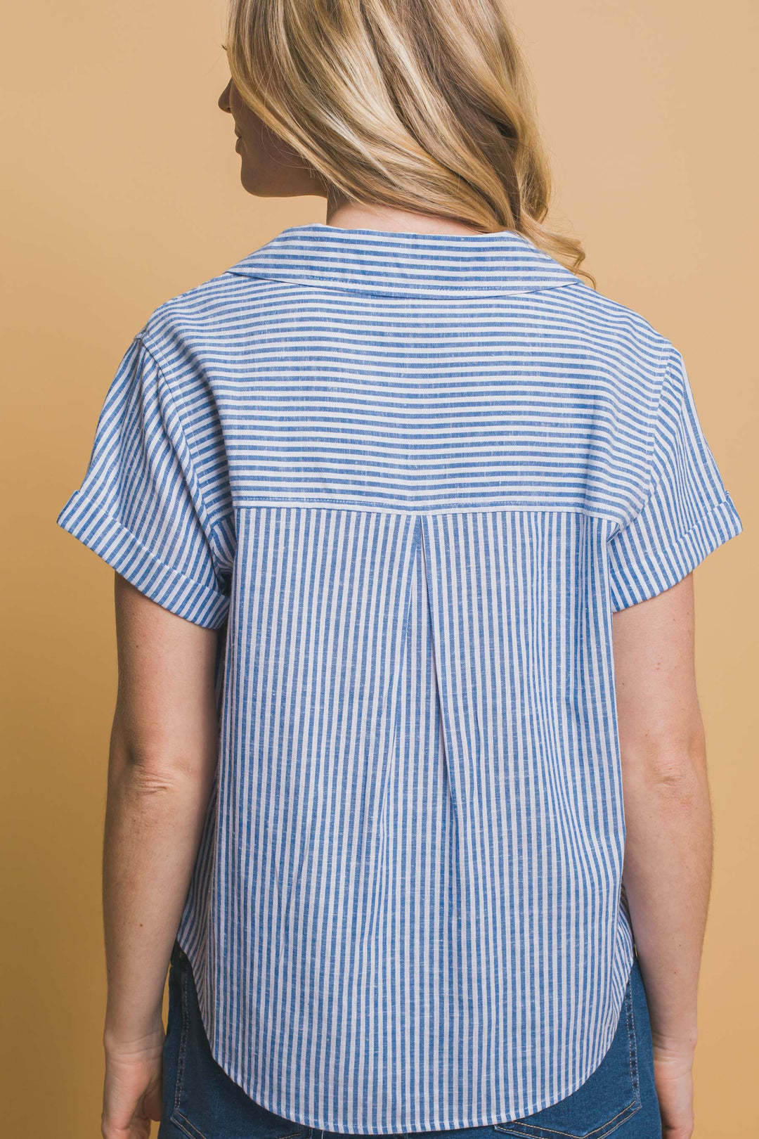 Blusa Manga Corta Corte en V