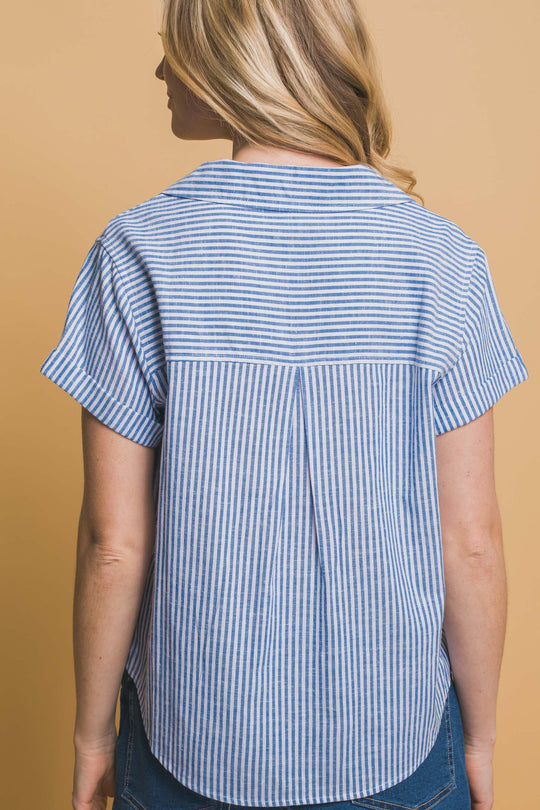 Blusa Manga Corta Corte en V