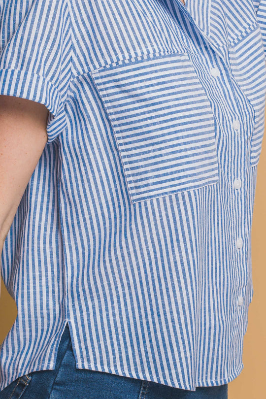Blusa Manga Corta Corte en V