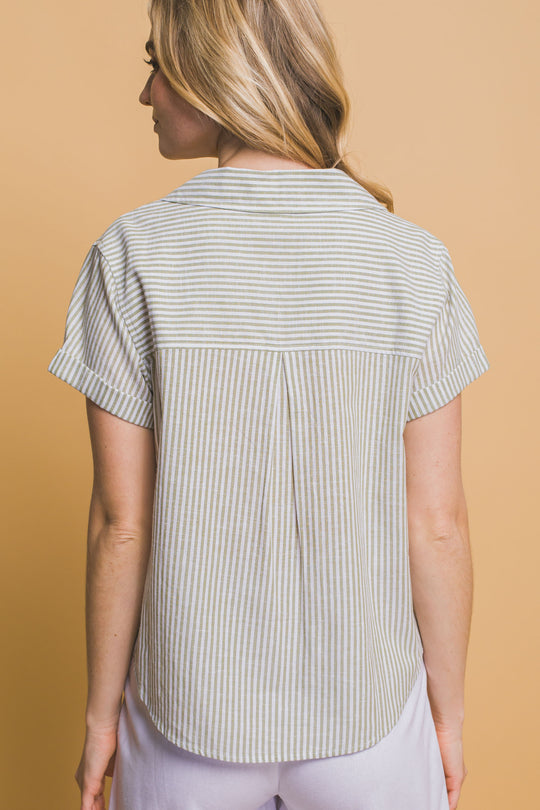 Blusa Manga Corta Corte en V