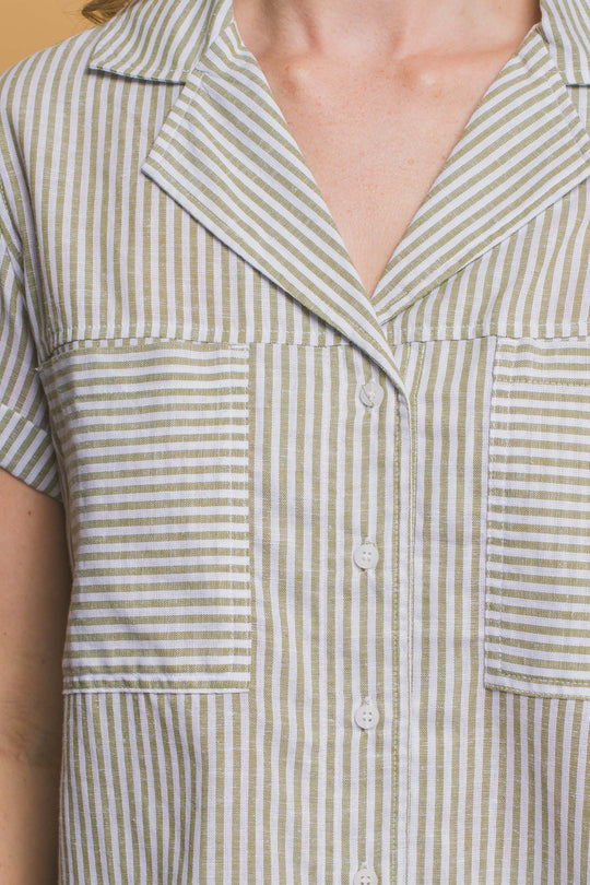 Blusa Manga Corta Corte en V