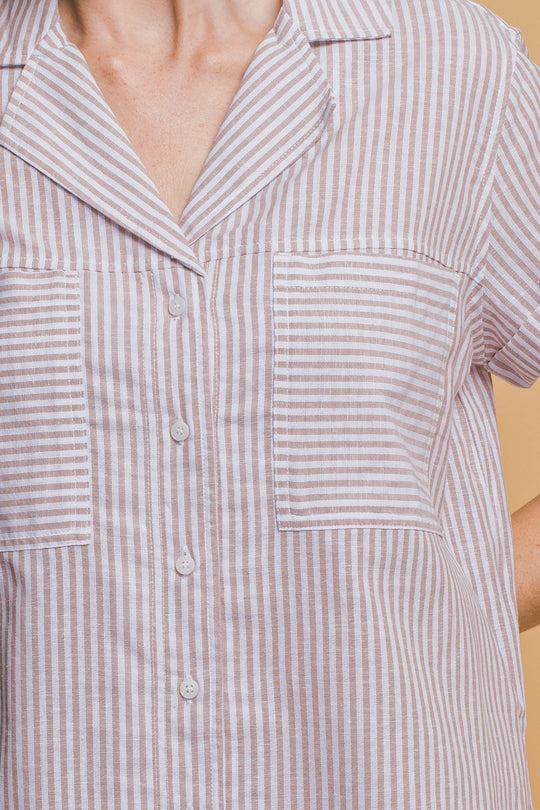 Blusa Manga Corta Corte en V