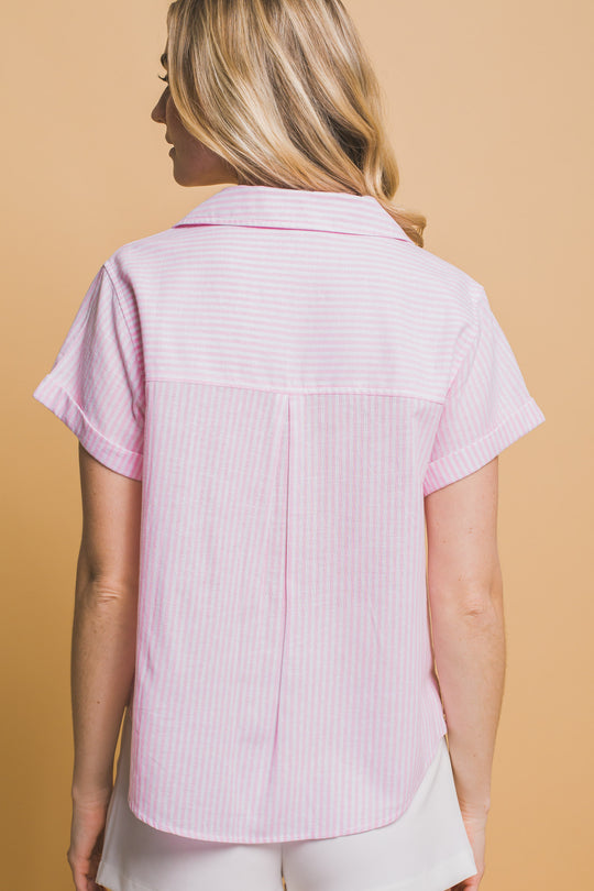 Blusa Manga Corta Corte en V
