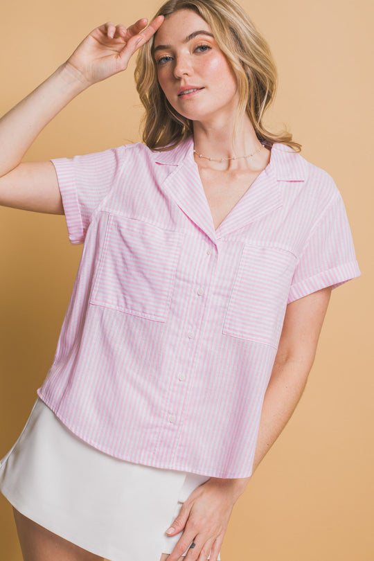 Blusa Manga Corta Corte en V