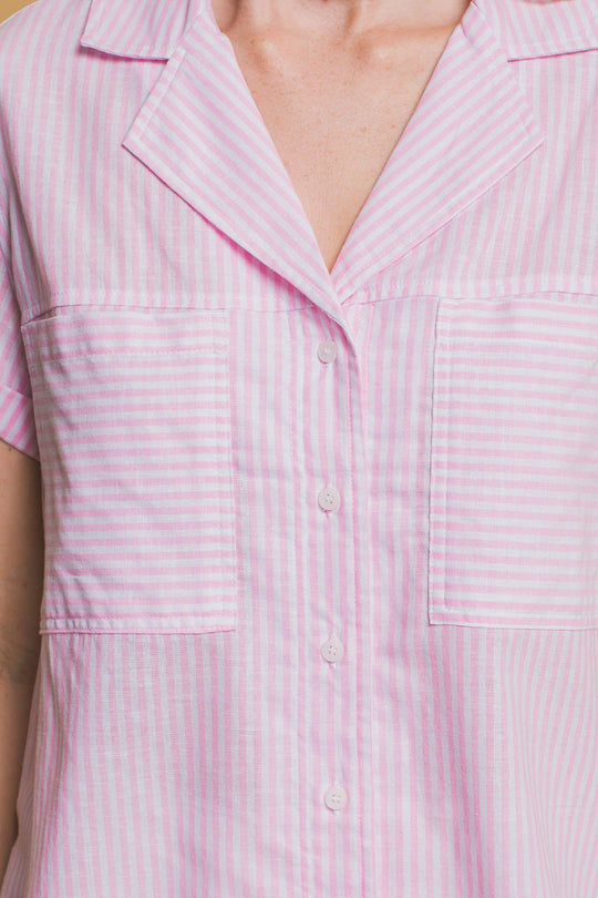 Blusa Manga Corta Corte en V