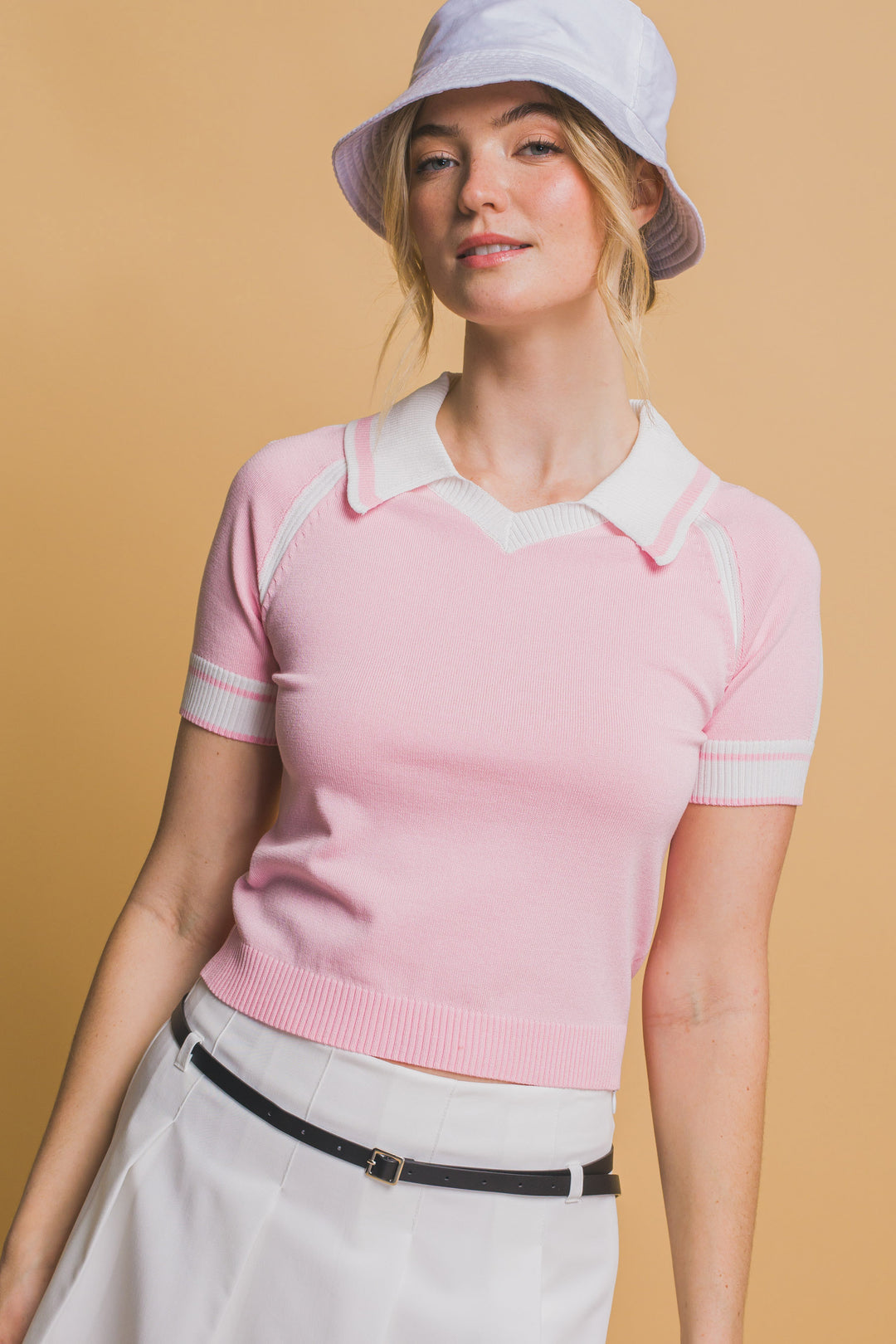 Blusa Hasta el Hombligo Tipo Polo Slim