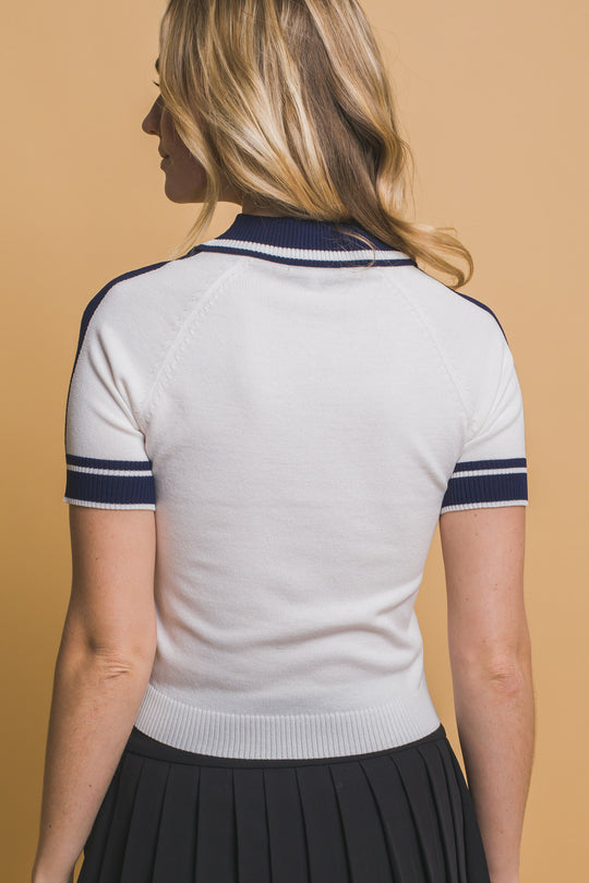 Blusa Hasta el Hombligo Tipo Polo Slim