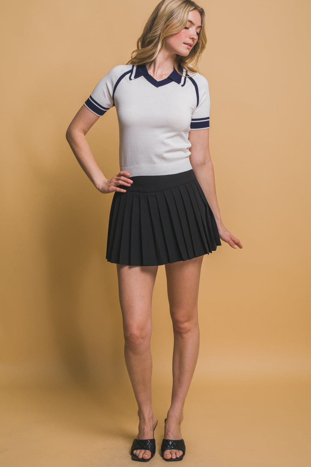 Blusa Hasta el Hombligo Tipo Polo Slim