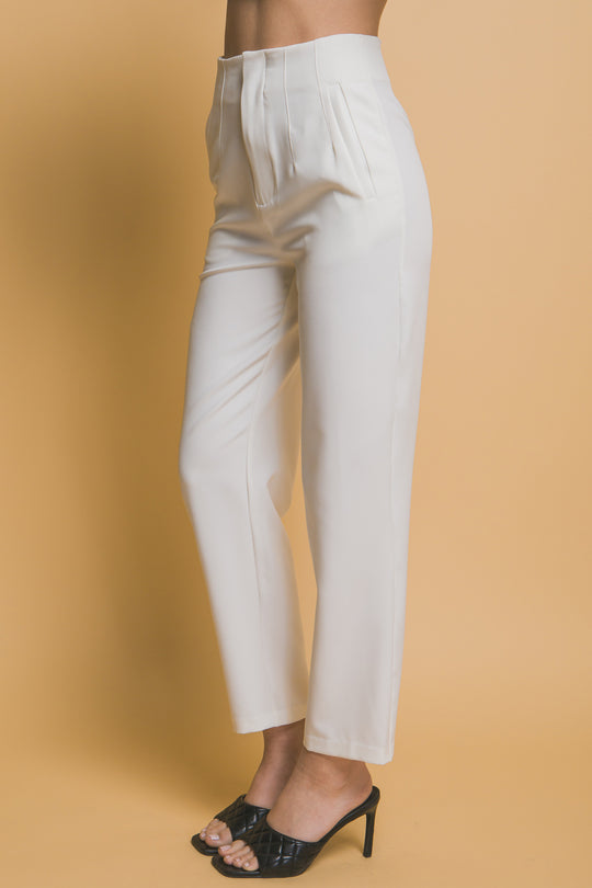 Pantalón "Camelia" de Talle Alto – Diseño Estructurado con Pinzas Definidas