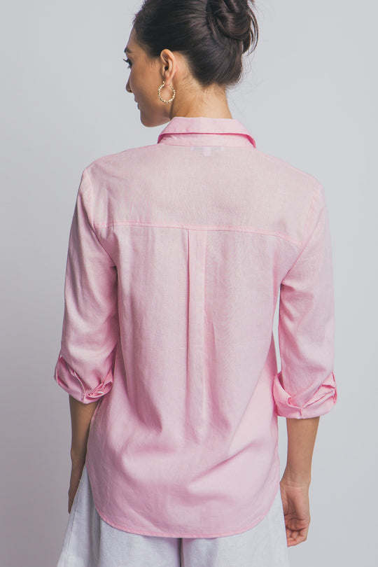 Camisa de Lino Ligero - Elegancia Relajada Para Mujer