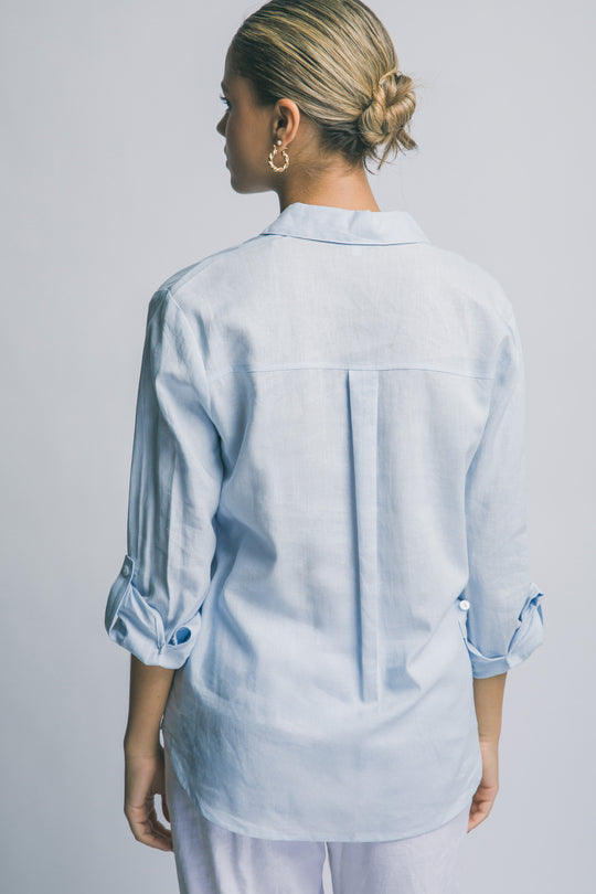 Camisa de Lino Ligero - Elegancia Relajada Para Mujer