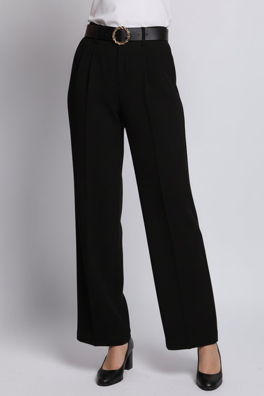 Pantalón Estructurado – Diseño de Pierna Recta con Acabado de Alta Sastrería