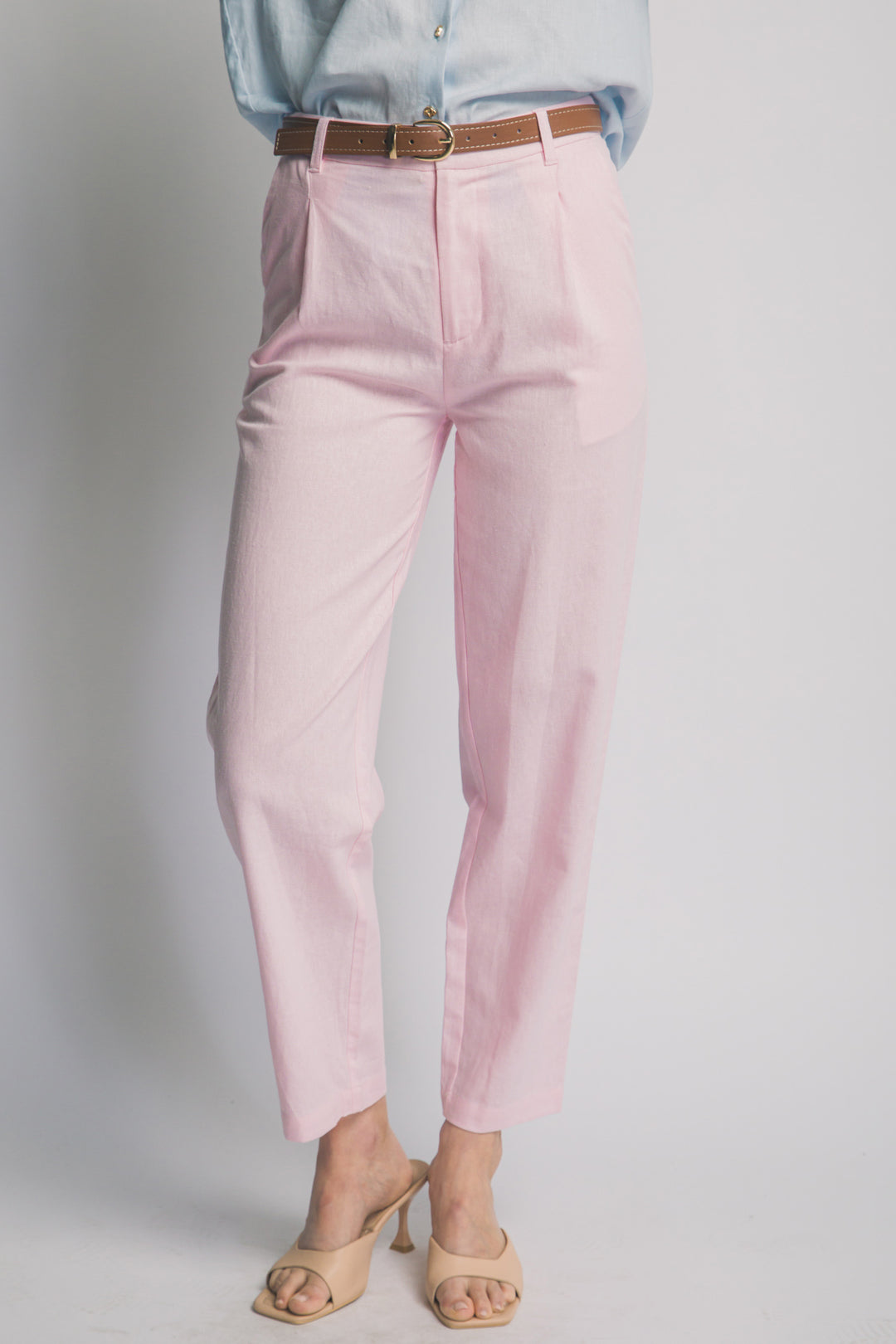 Pantalón Sastre de Lino Blanco – Silueta Fluida para un Look de Verano Impecable