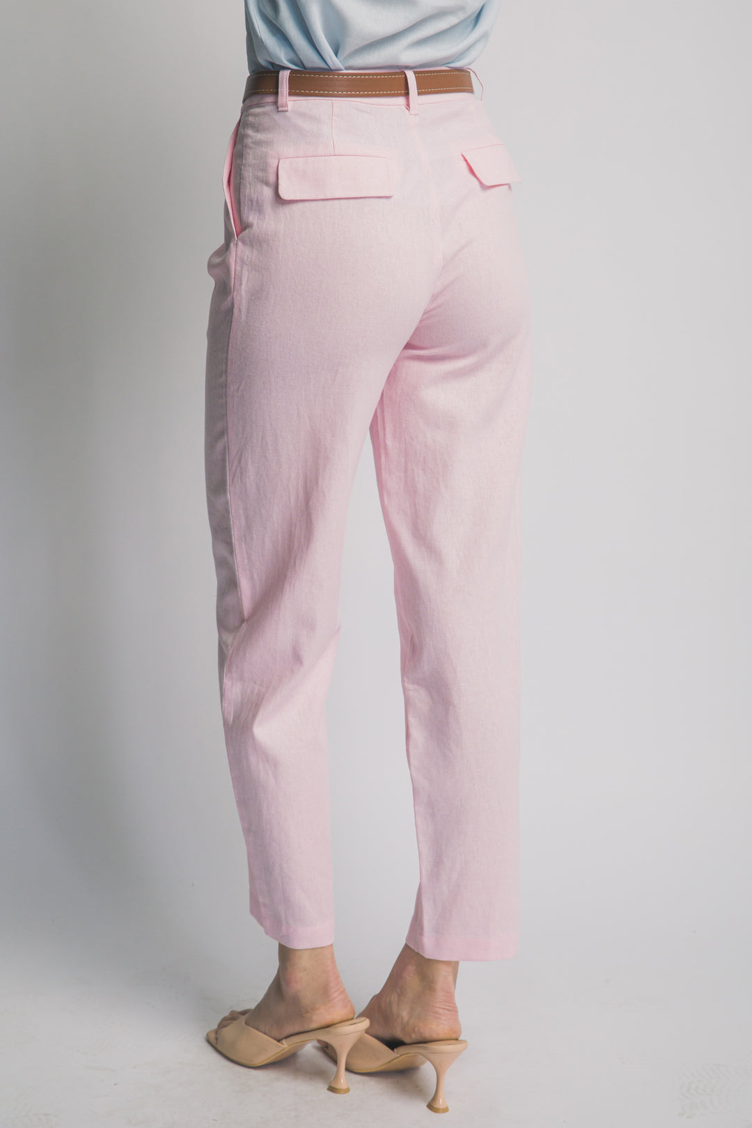 Pantalón Sastre de Lino Blanco – Silueta Fluida para un Look de Verano Impecable