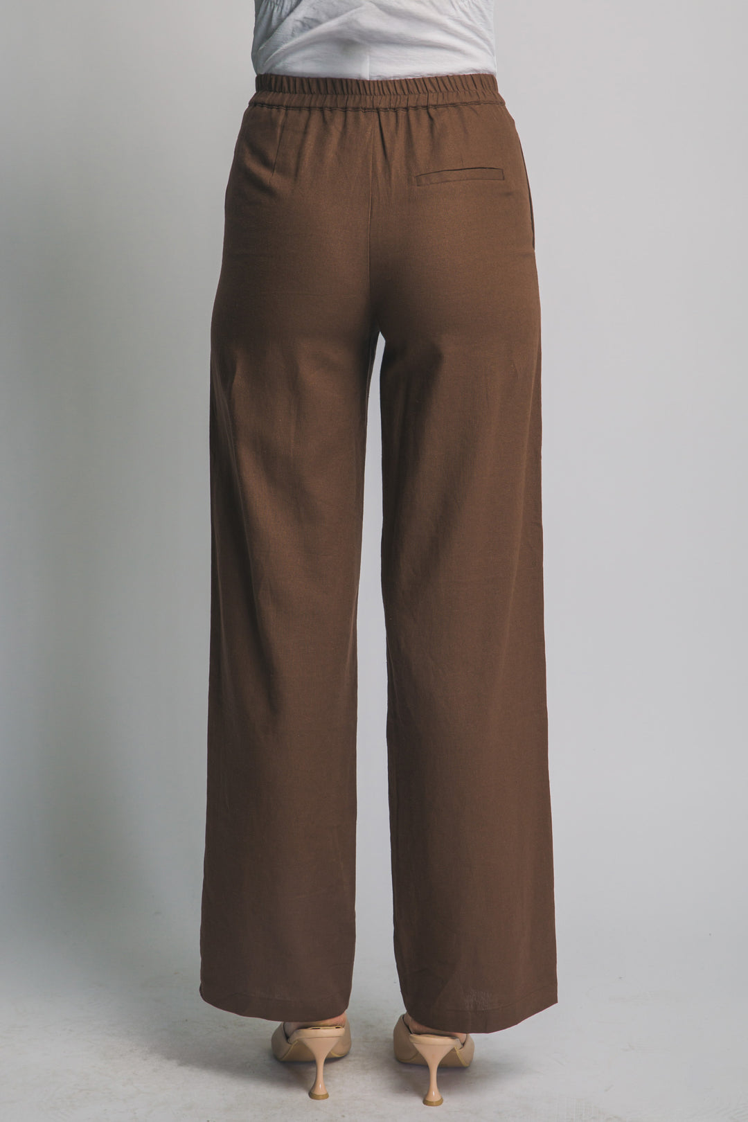 Pantalón Sastre de Lino Fluido – Silueta de Talle Alto con Ajuste Impecable