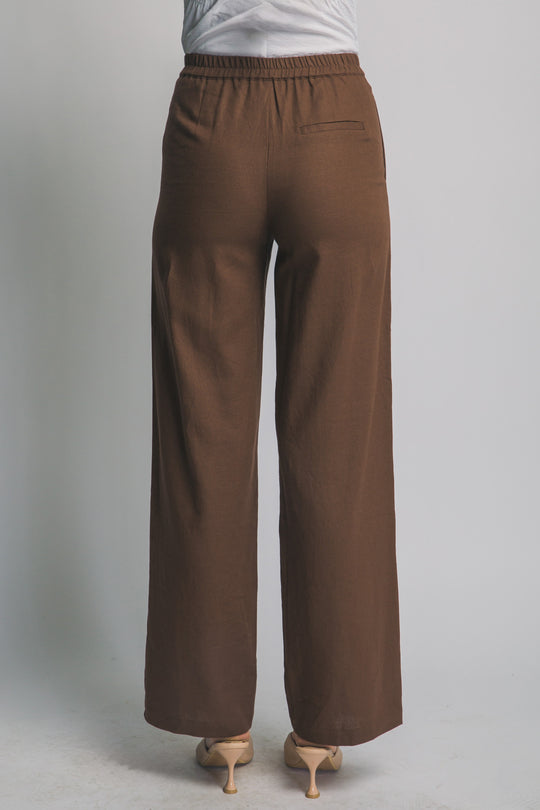 Pantalón Sastre de Lino Fluido – Silueta de Talle Alto con Ajuste Impecable