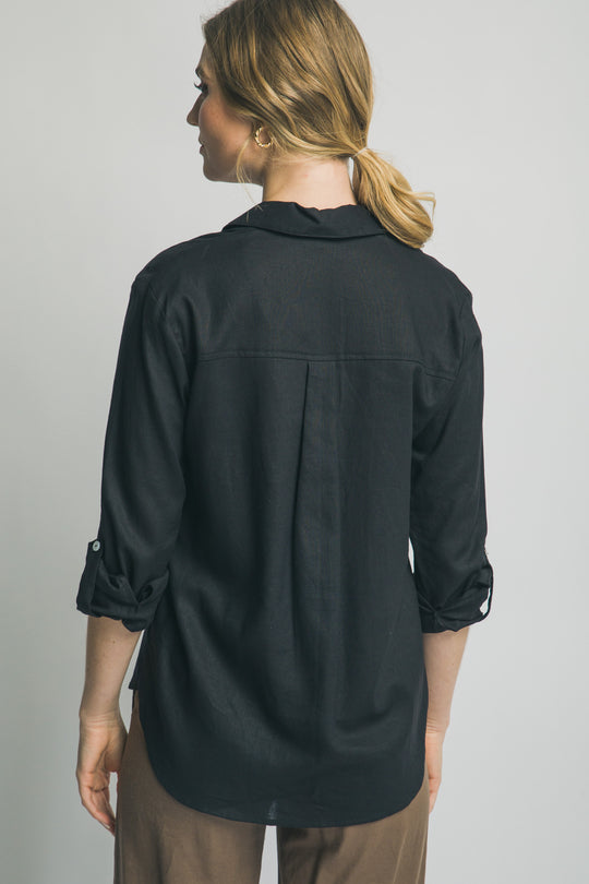 Camisa de Lino Ligero - Elegancia Relajada Para Mujer