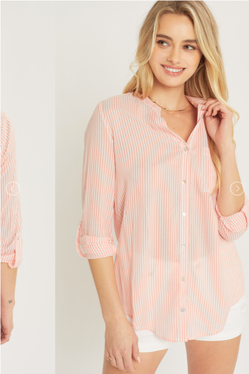 Camisa manga 3/4 oversize primavera para mujer