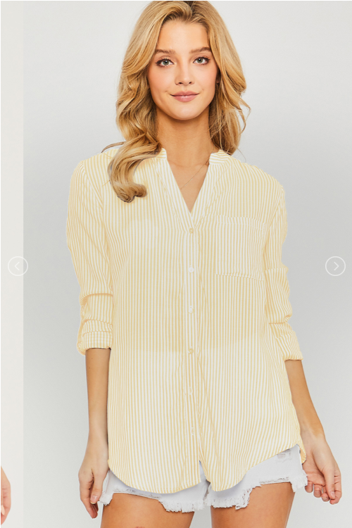 Camisa manga 3/4 oversize primavera para mujer