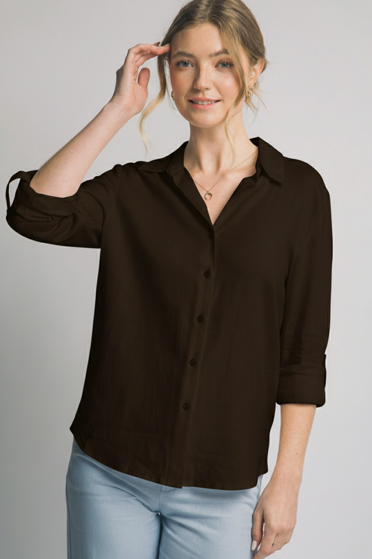 Camisa de Lino Ligero - Elegancia Relajada Para Mujer