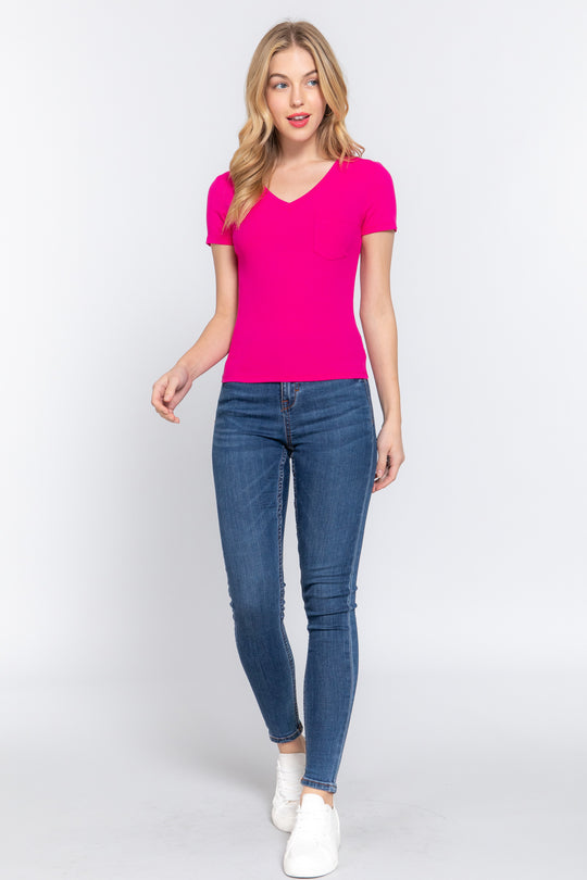 Blusa de dama, manga corta, primavera