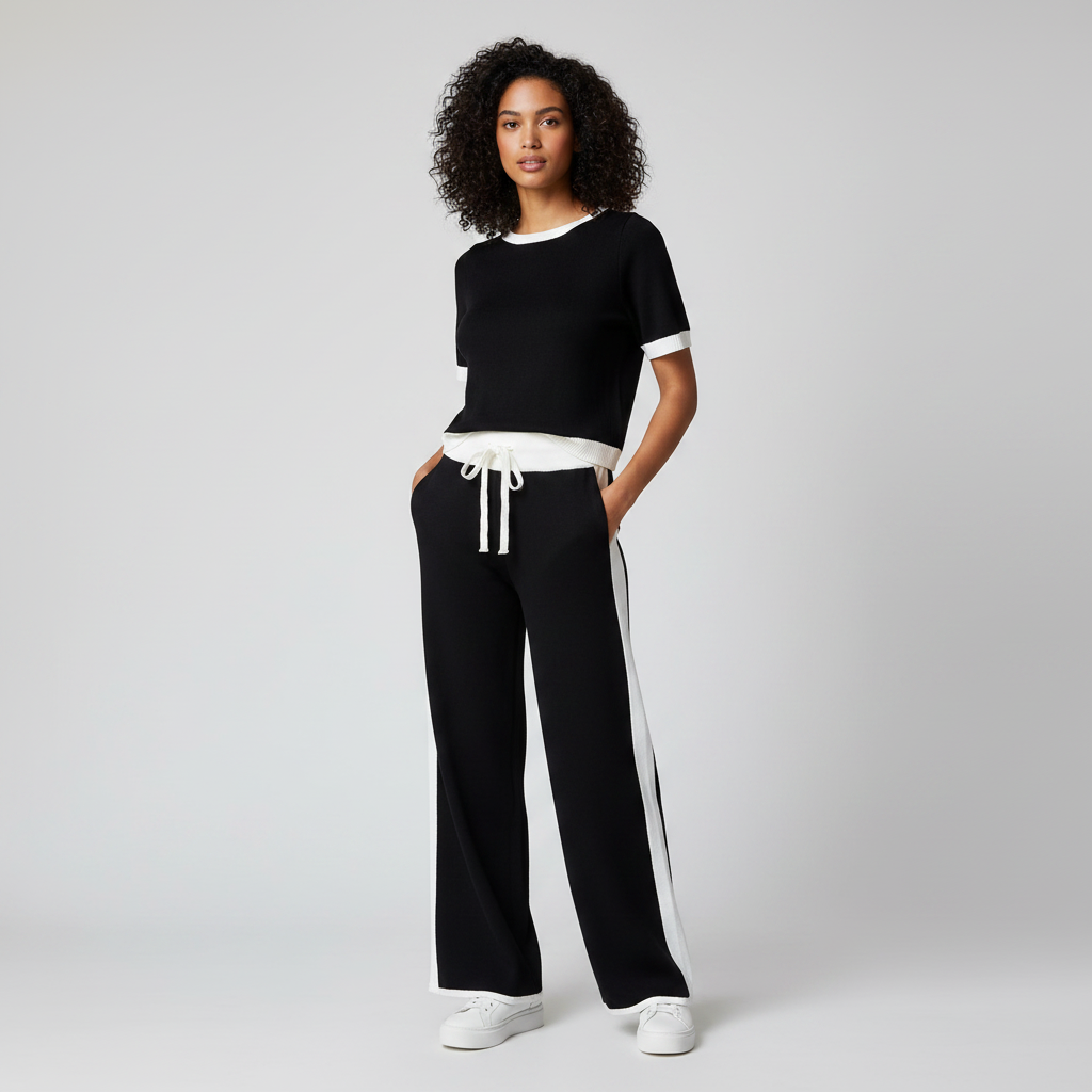 Conjunto Dúo Chic – Top y Pantalón Bicolor