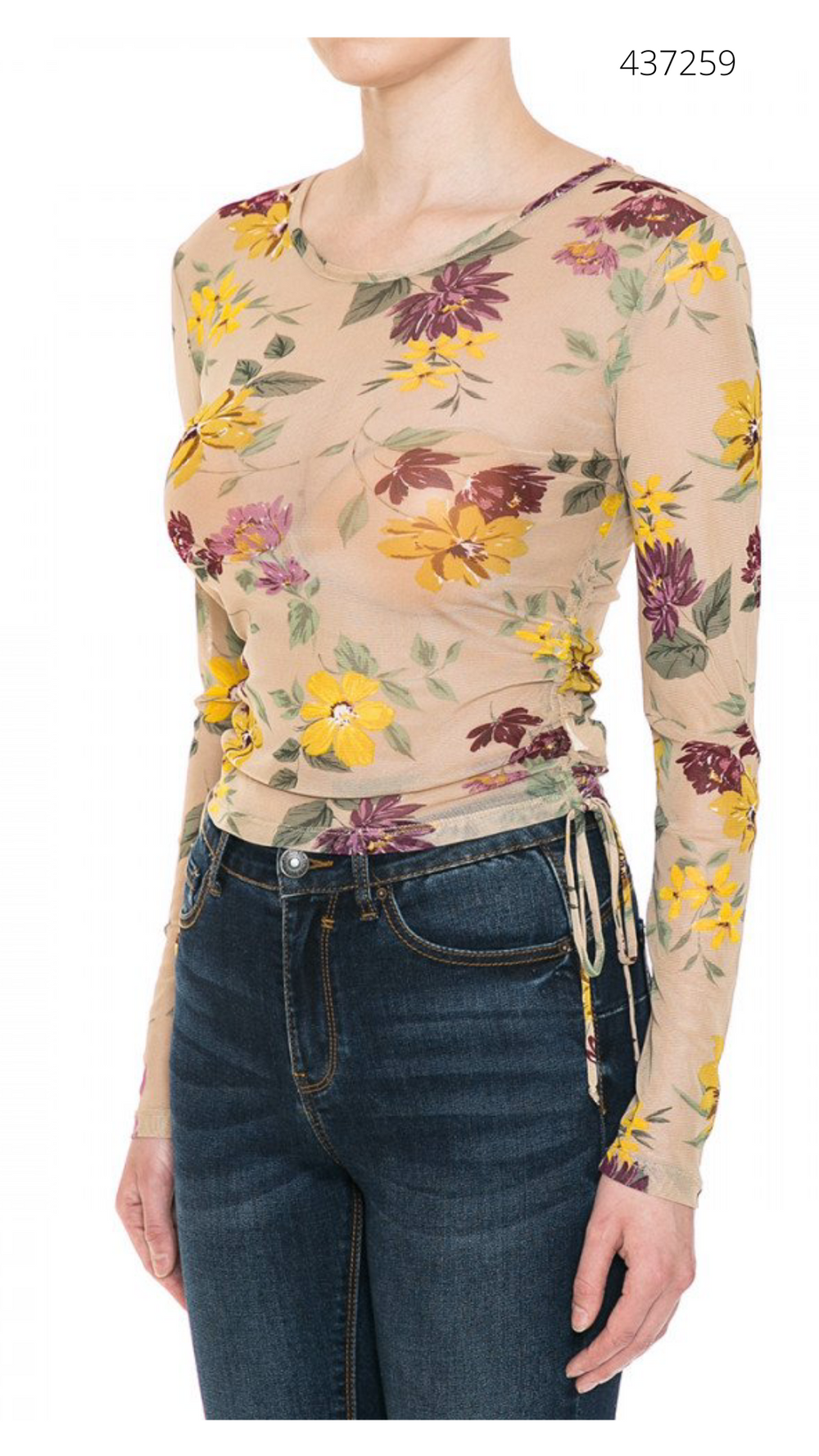 blusa manga larga con estampado